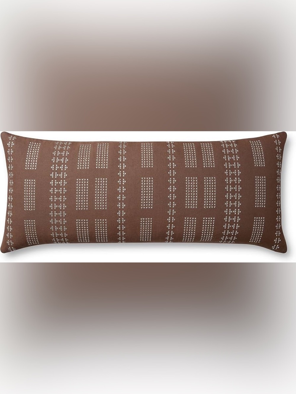 Loloi Jean Stoffer x Charles Collection Clay Mist 13x35 Pillow Cover